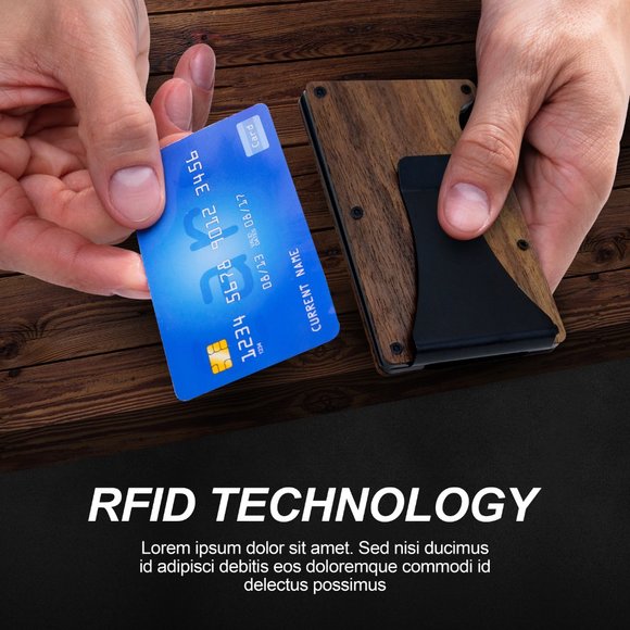 Kandi Store Wooden Minimalist BEIGE Wallet for Men and Women - Slim Wallet - Picture 5 of 5